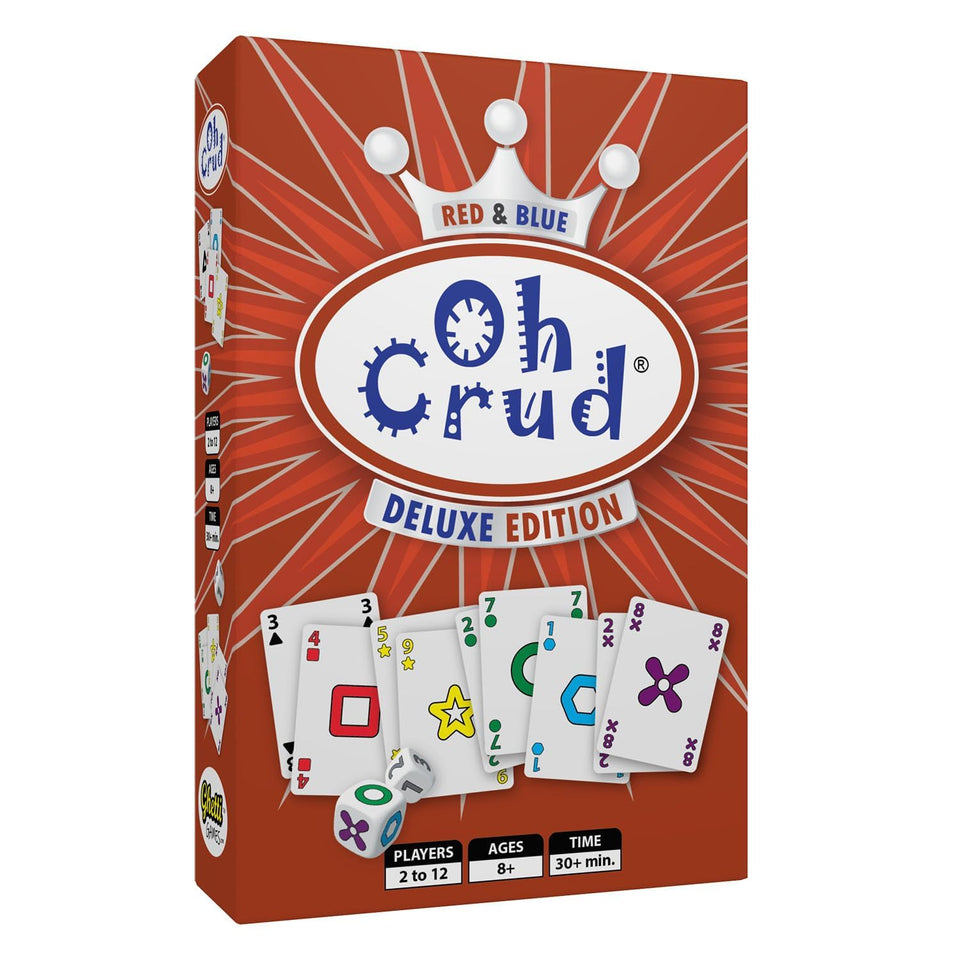 GhettiGames Oh Crud Deluxe Edition cover, family-friendly party game for family nights.