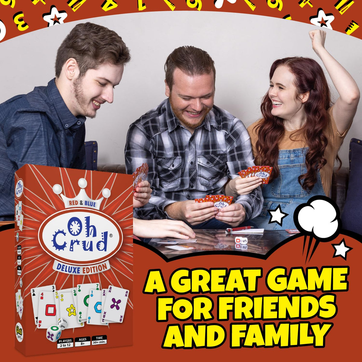 GhettiGames Oh Crud Deluxe in action during family game night.