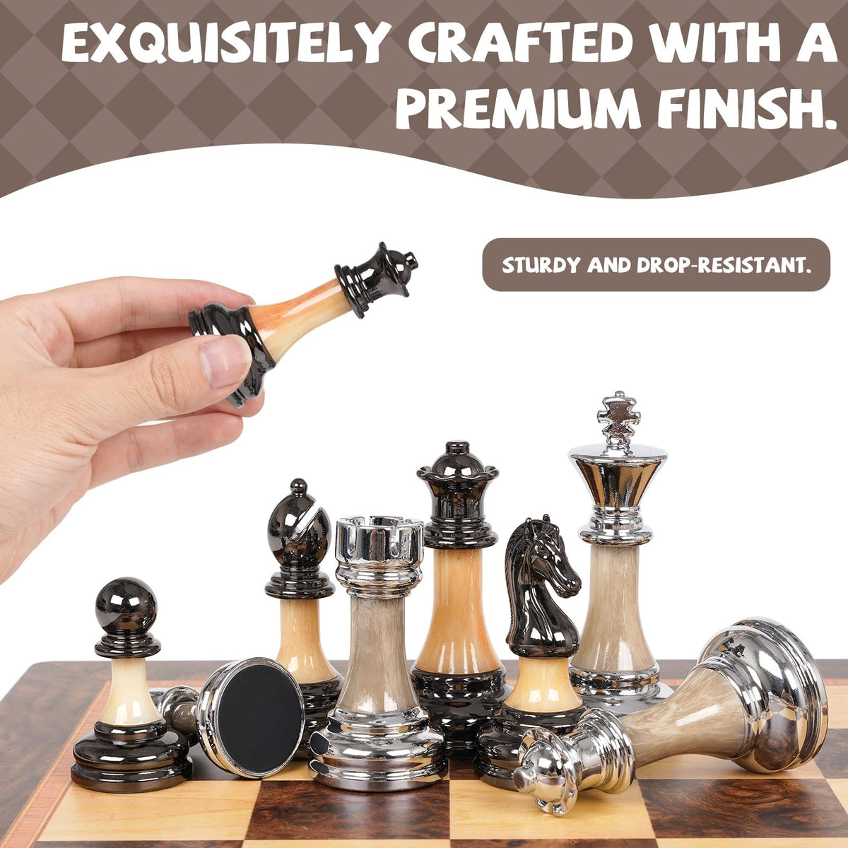 GHOOI extra queens included for smooth pawn promotion during play.