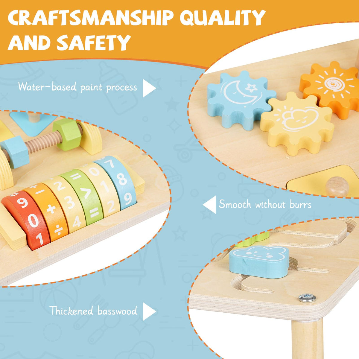 GHOOI colorful, non-toxic finish supports safe, durable play.