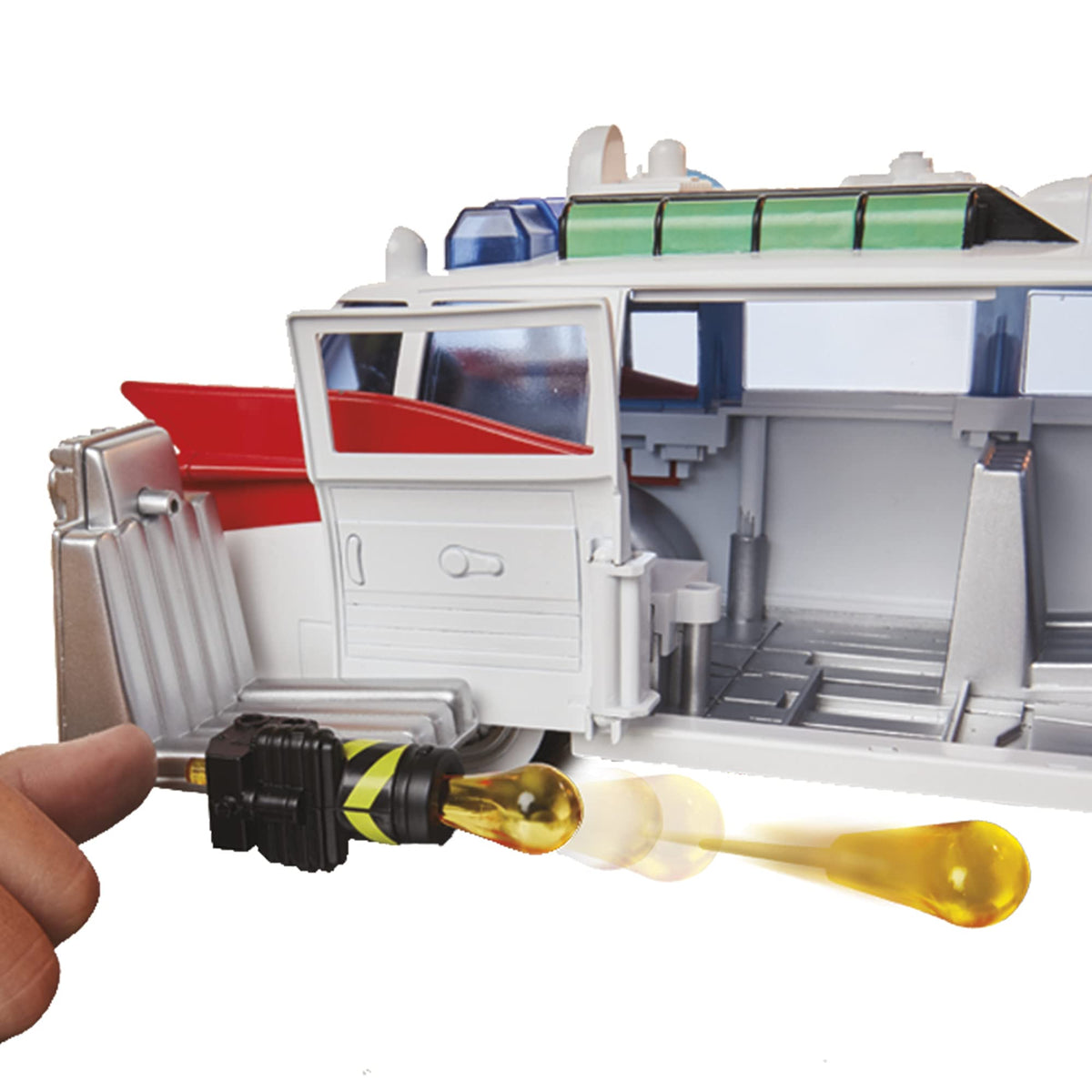 Ghostbusters Ecto-1 blaster seat accessory ready for interactive play.