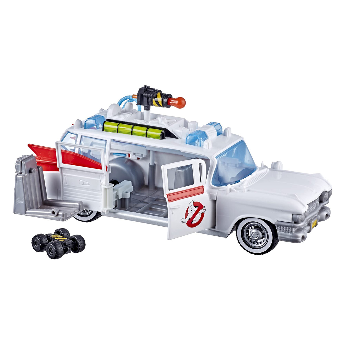 Ghostbusters Ecto-1 playset with doors open for easy figure access and scenes.
