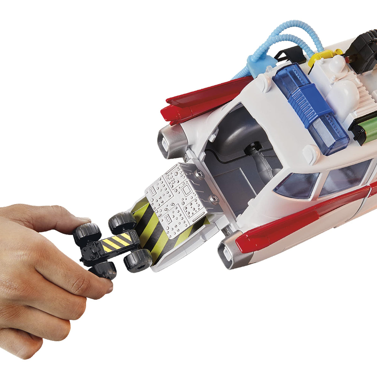 Ghostbusters Ecto-1 playset wheels in motion for dynamic chase moments.
