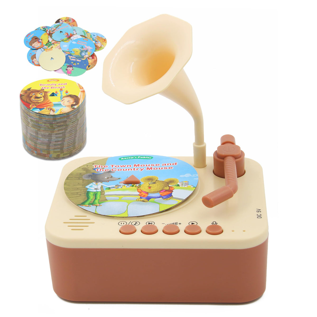 Ghousetec Kids Phonograph card collection showcases stories and songs for imaginative play.