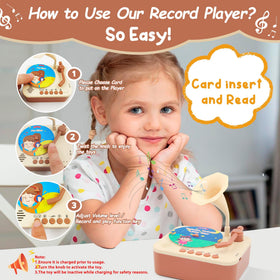 Ghousetec Kids Phonograph in pink and brown color options for gifting.