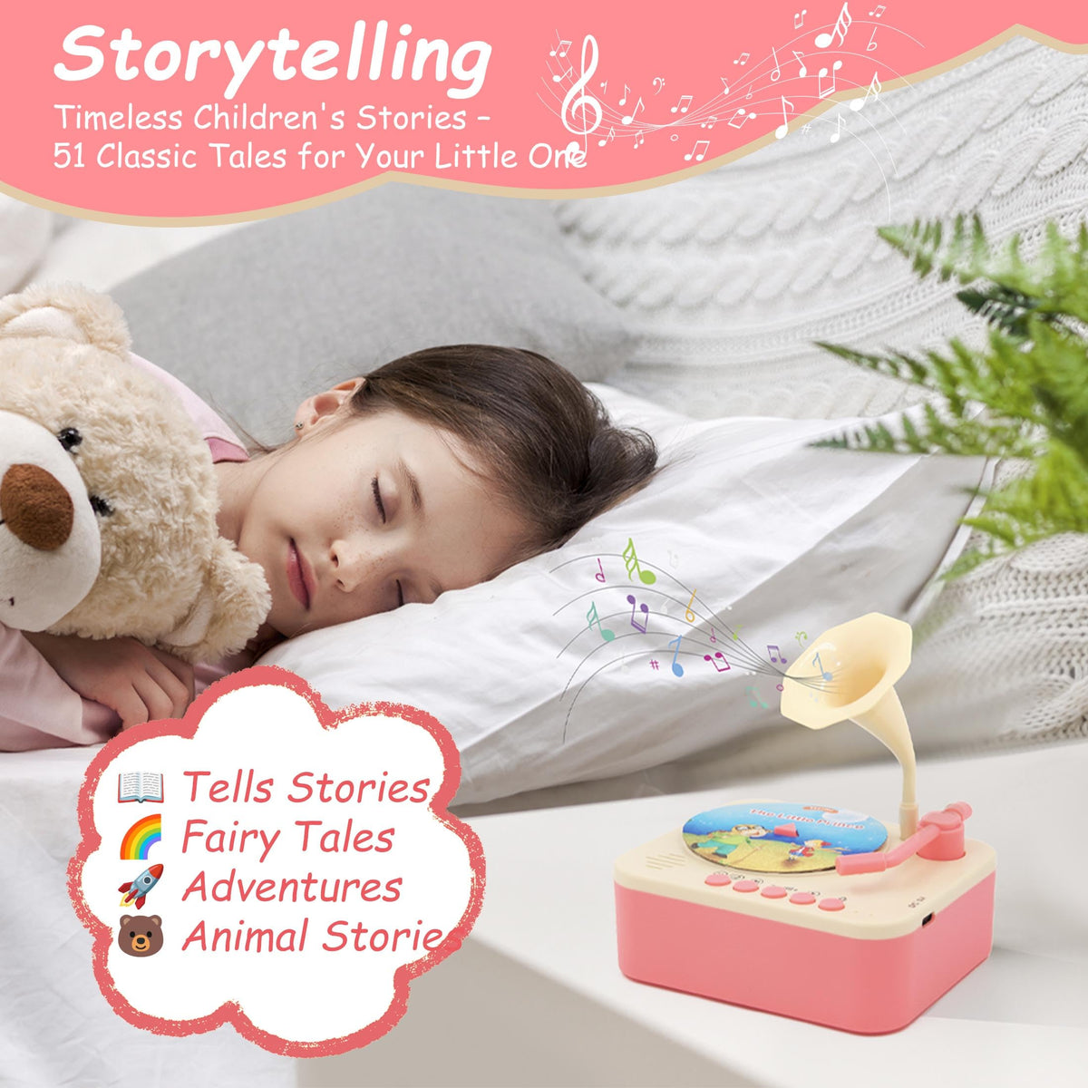 Ghousetec toddler phonograph with DIY cards for drawing and personal music creation.