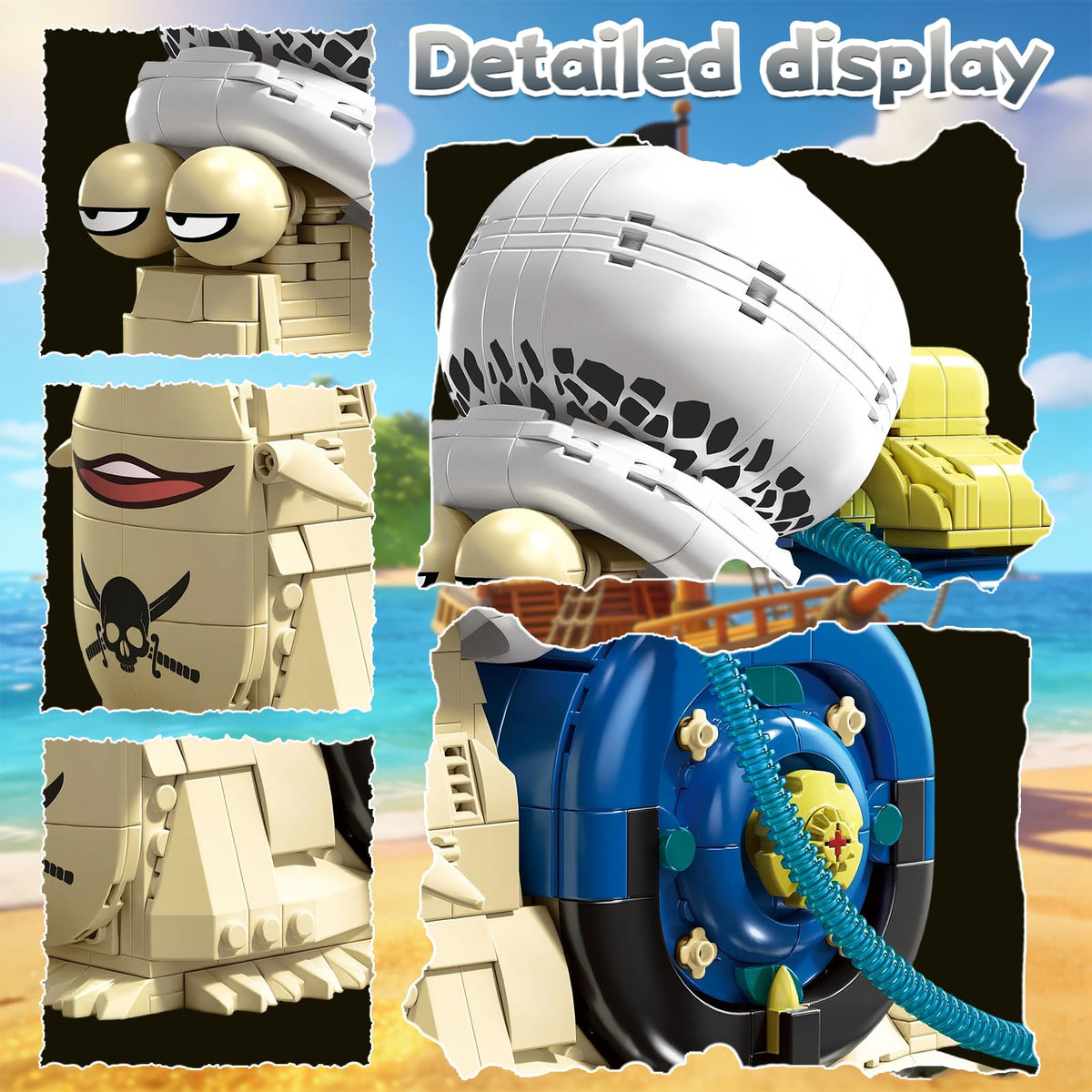 Unassembled GHQYTPR snail kit preview with step-by-step build flow.