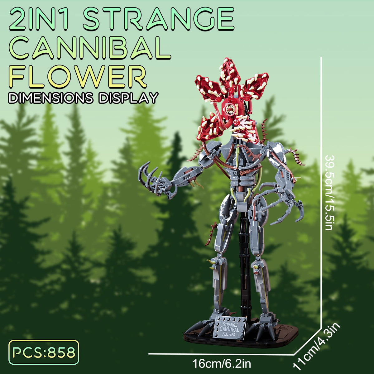 GHQYTPR Flower transformation mechanism shows two forms for dynamic display options.