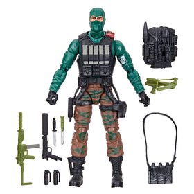 G.I. Joe Beach Head figure with backpack for dynamic display and adventure setup.