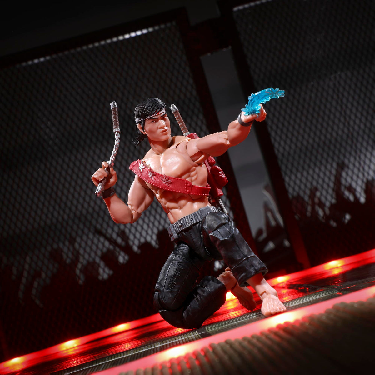 G.I. Joe Quick Kick knifehand hands for martial-arts ready posing.