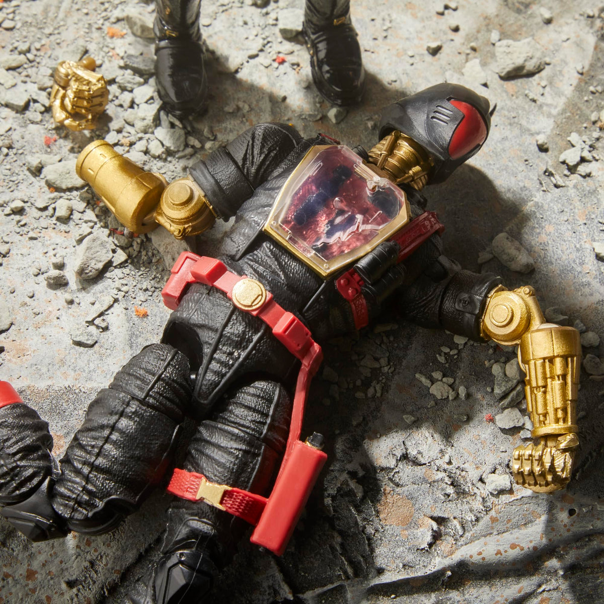 G.I. Joe Iron Grenadier B.A.T. weapon accessory for versatile display.
