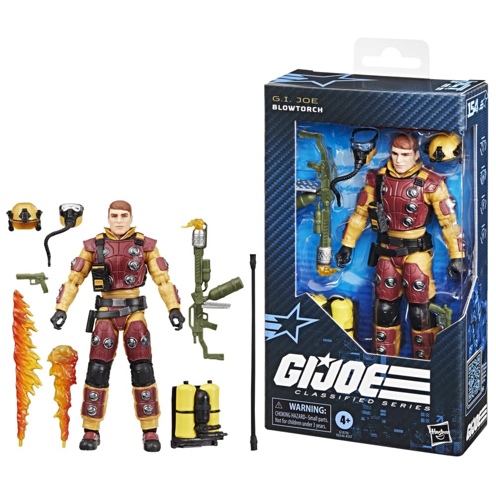 G.I. Joe Blowtorch front view showcasing premium articulation for dynamic poses.
