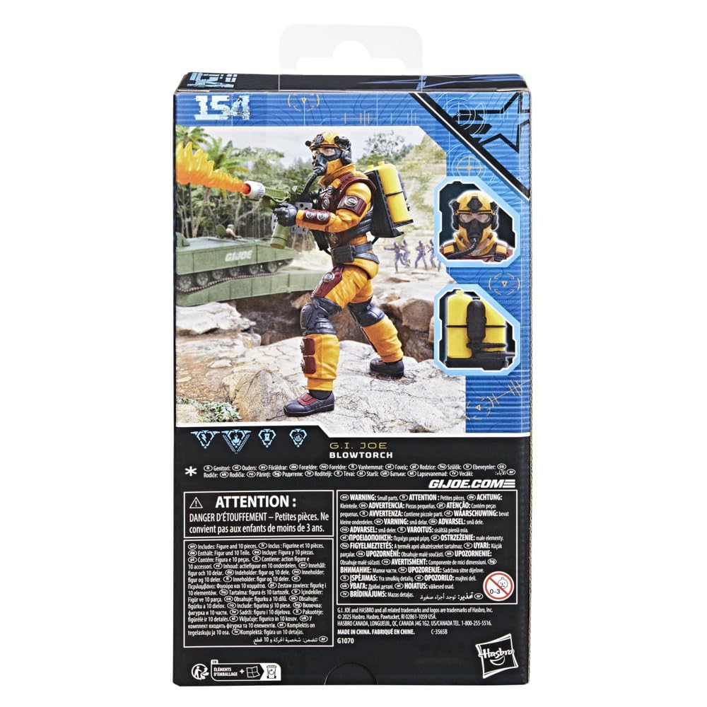 G.I. Joe Blowtorch posed in an action-ready stance for photography and display.