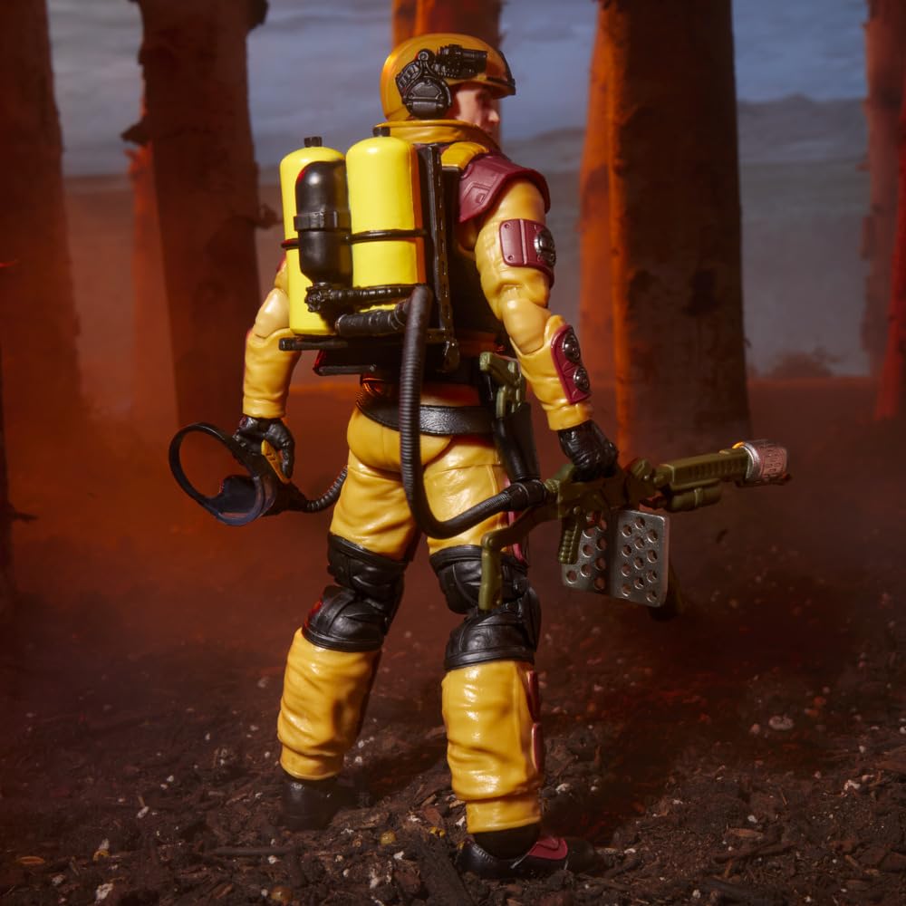 G.I. Joe Blowtorch fuel backpack demonstrates realistic equipment integration.