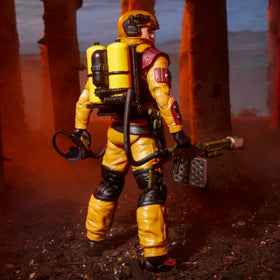 G.I. Joe Blowtorch fuel backpack demonstrates realistic equipment integration.