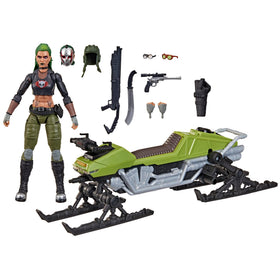 G.I. Joe Classified Series Zanya and Dreadnok Chameleon figure in dynamic pose for display.