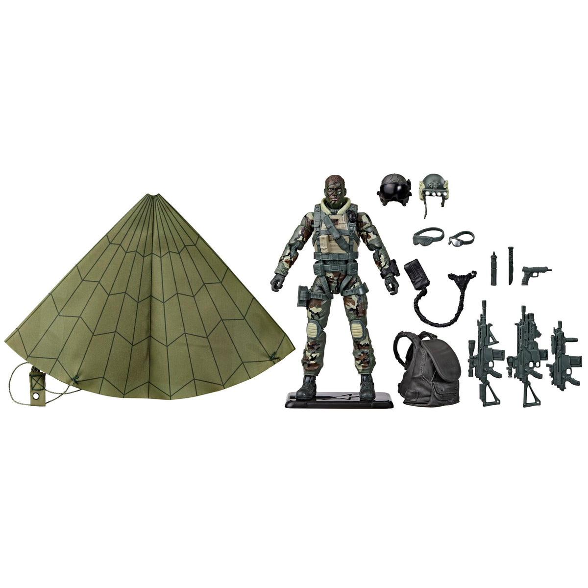 G.I. Joe Halo Jumper parachute display for action poses and dioramas