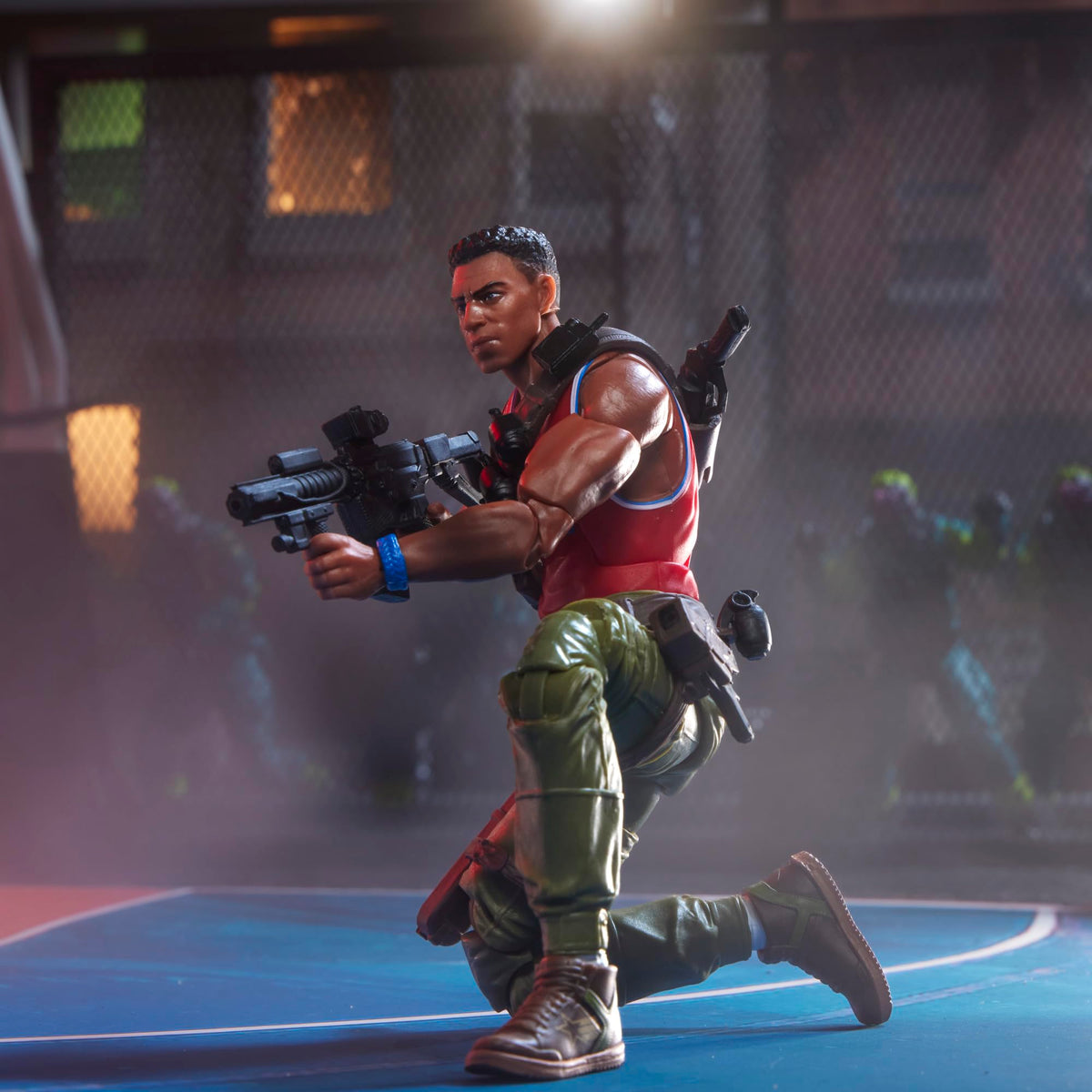 Bradley Big Lob Sanders with alley-oop grenade launcher in action pose