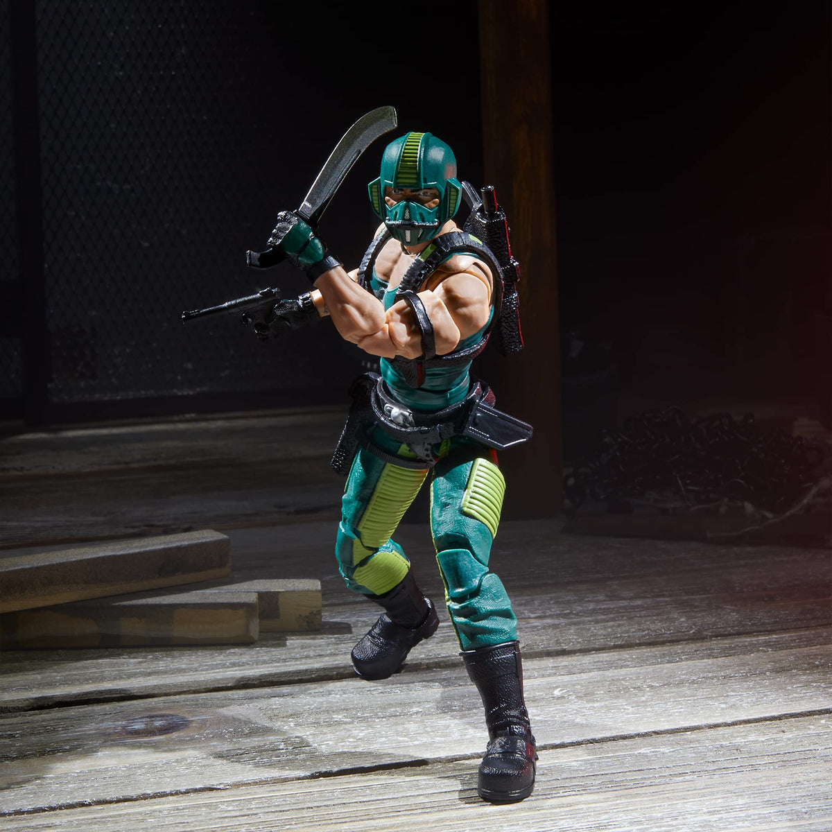 G.I. Joe Cobra Copperhead accessories close-up highlights authentic character gear.