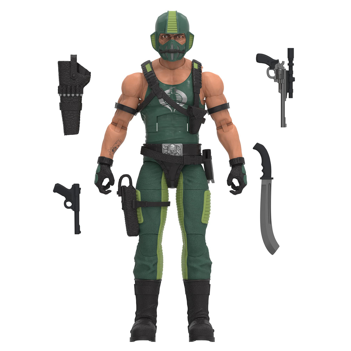 G.I. Joe Cobra Copperhead front view highlights premium detailing for display and collection.