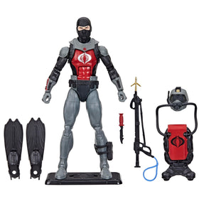 G.I. Joe Cobra EEL helmeted mask with hoses and dive light for display