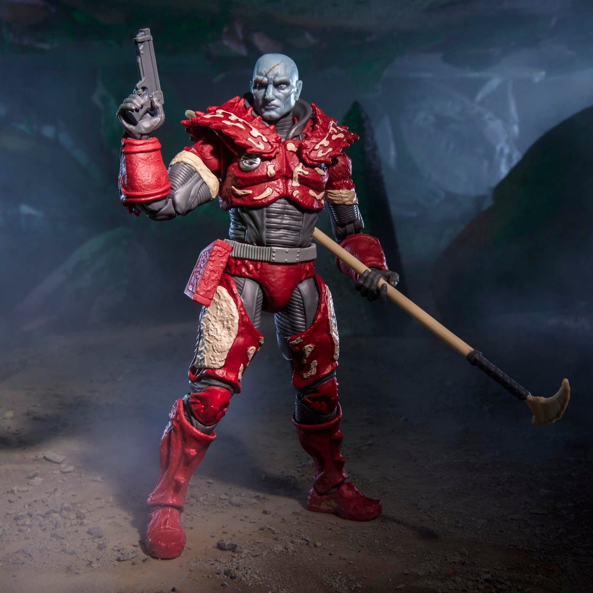 G.I. Joe Cobra-La Royal Guard unmasked head, expressive character display.