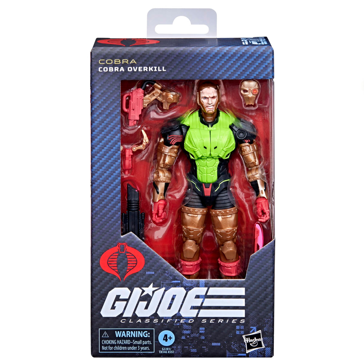 G.I. Joe Cobra Overkill windowed packaging highlighting artwork and collectibility