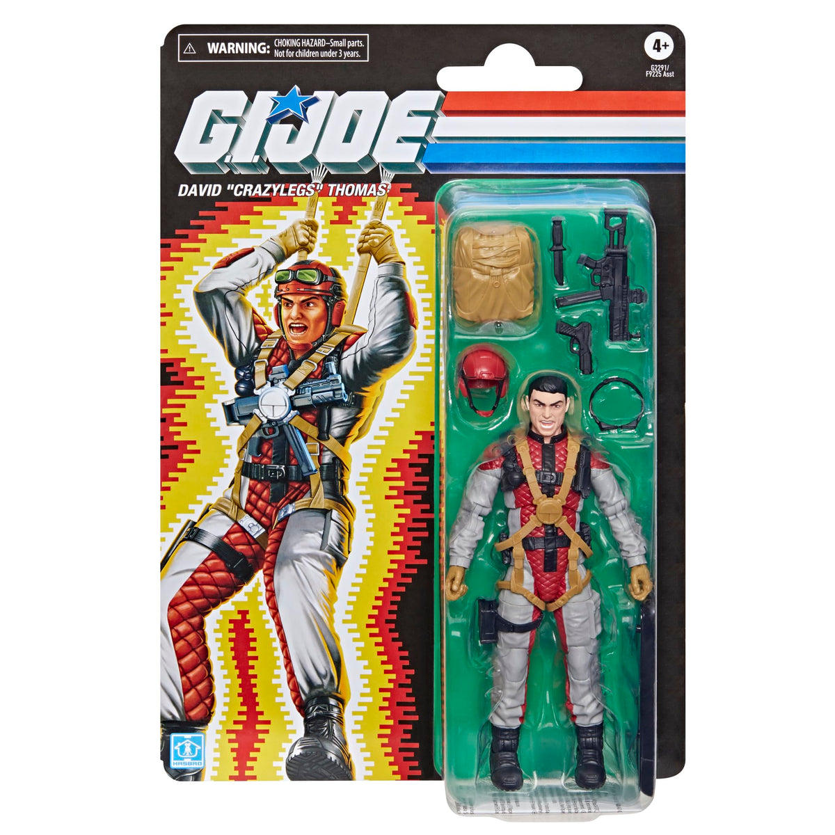 G.I. Joe Crazylegs Thomas figure side view highlighting articulation for action poses.