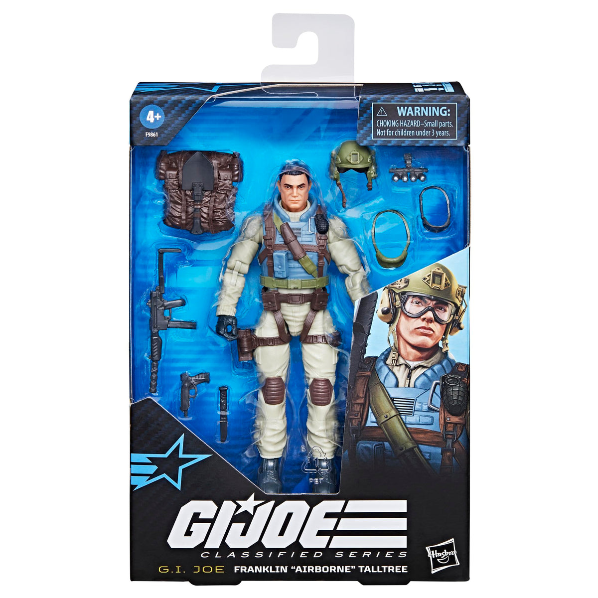 G.I. Joe Franklin Airborne Talltree helmet accessory enhances realism.