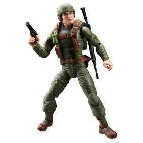G.I. Joe Grunt Graves figure stand supports dynamic display setups.