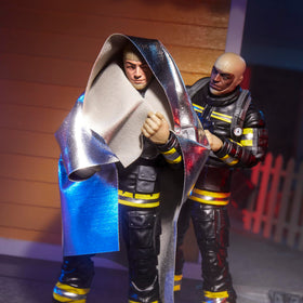 Hydraulic rescue tool with additional equipment for dramatic poses