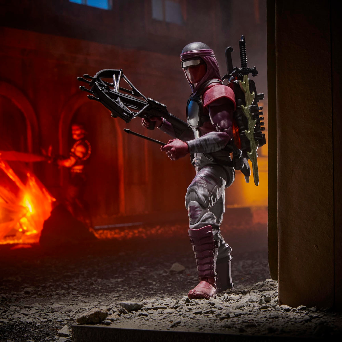 Night-Creeper figure in dynamic diorama pose for display versatility