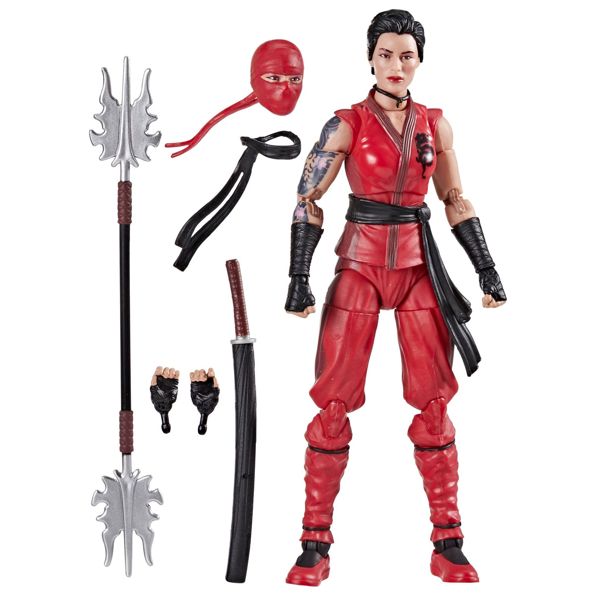 G.I. Joe Kim Jinx Arashikage front view showcases premium poseability for dynamic display.