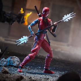 G.I. Joe Jinx naginata spear enhances martial arts display.