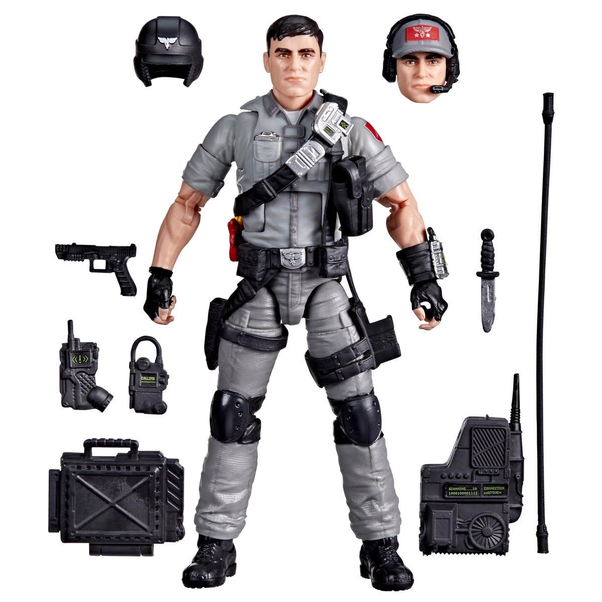 G.I. Joe Classified Mainframe Parker helmet detail for display and poseability.