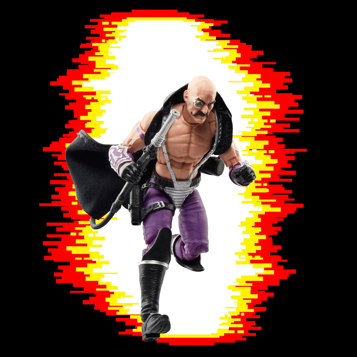 G.I. Joe Classified Dr. Mindbender energy pack with cord for dynamic posing.