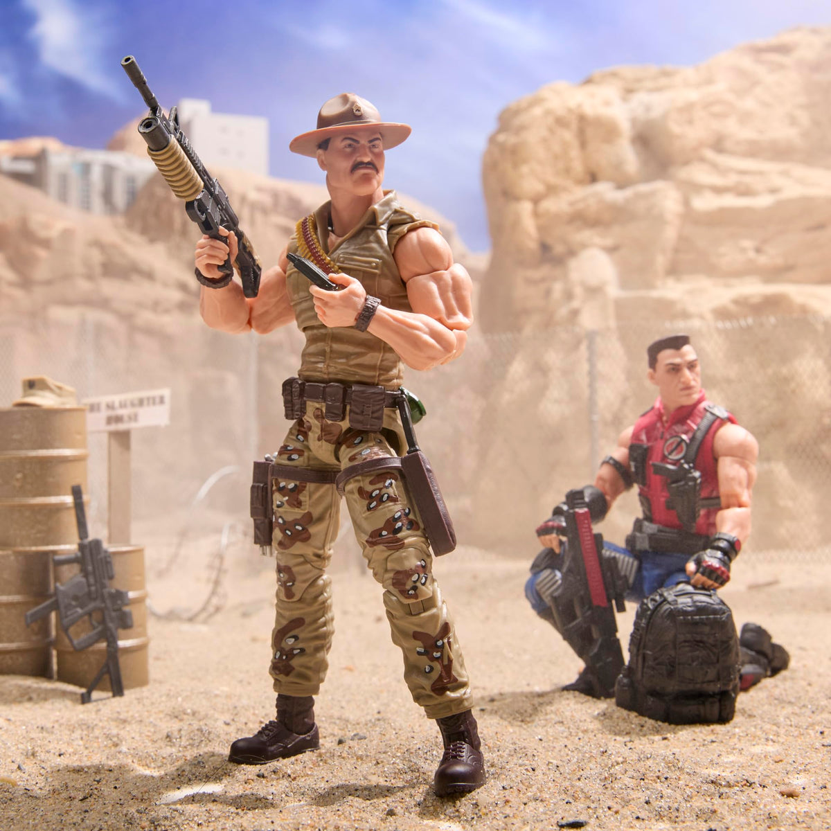 GI Joe Classified Sgt Slaughter accessories kit for versatile display options.