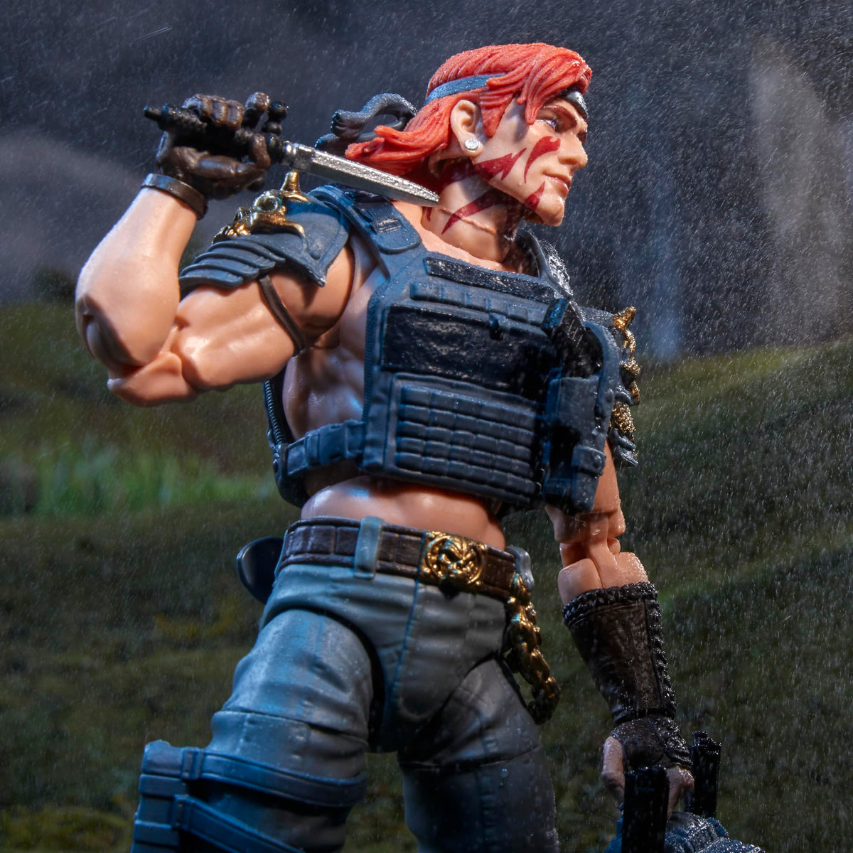G.I. Joe Zandar harpoon gun accessory for action scenes.