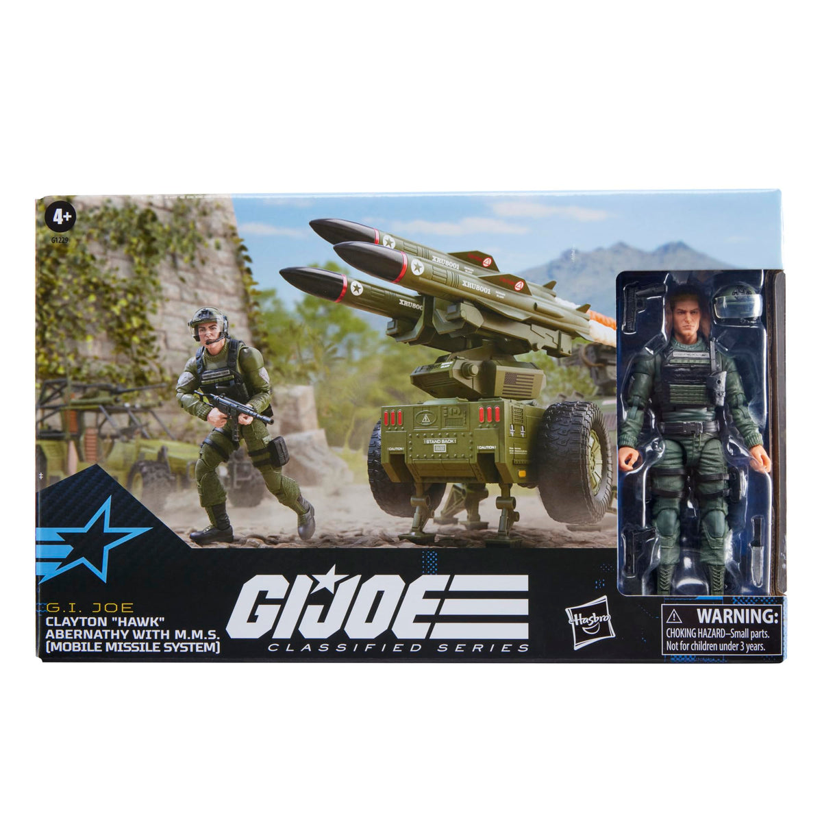 Clayton 'Hawk' Abernathy figure with missile system accessories for action-ready scenes.