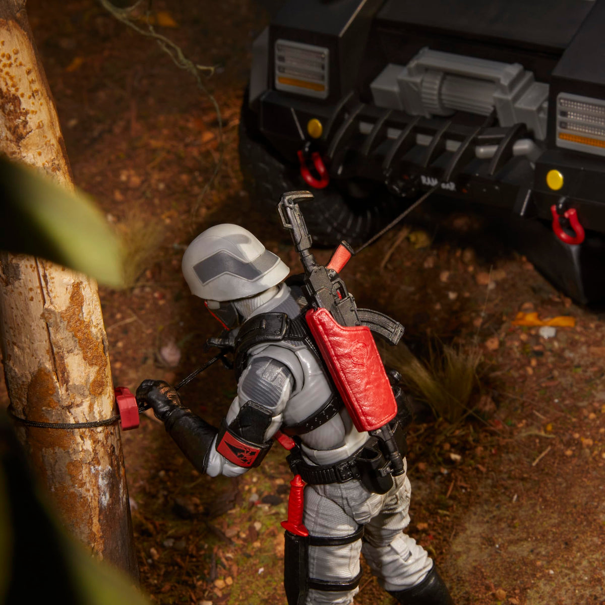 G.I. Joe Cobra Night Attack 4-WD Driver removable sheath supports rapid loadouts.