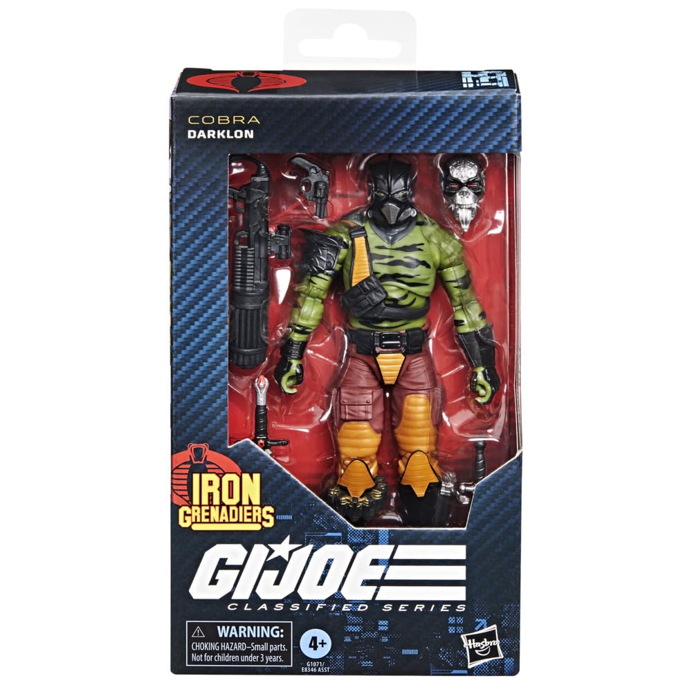 G.I. Joe Darklon poseable figure enables dramatic diorama poses and action sequences