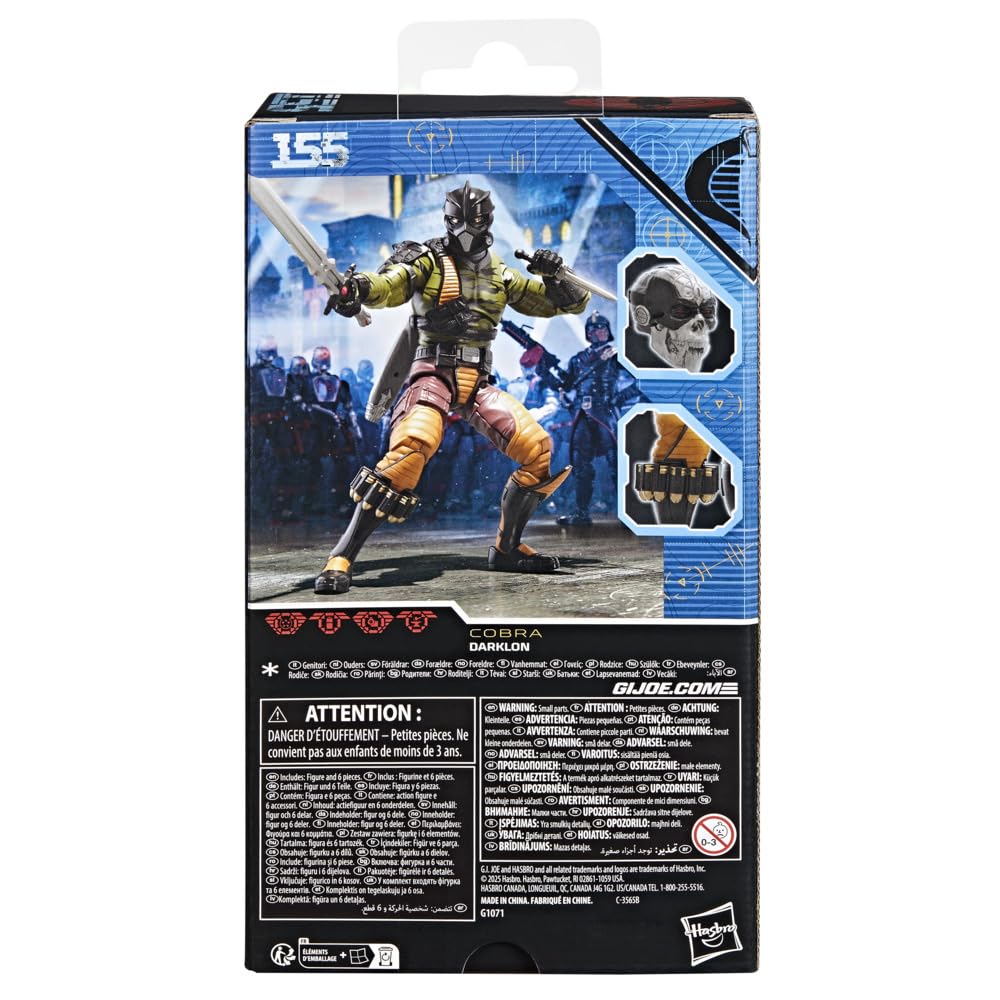 G.I. Joe Darklon weapons set includes knife and sword for versatile battle setups