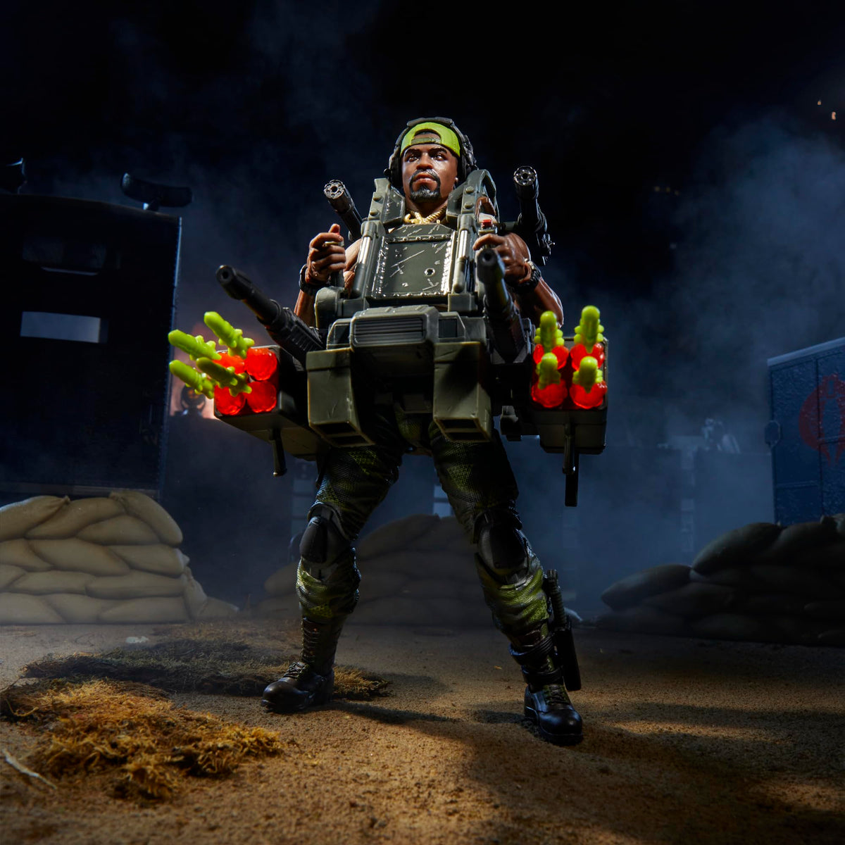 G.I. Joe Heavy Duty alt head and hands for expressive poses.