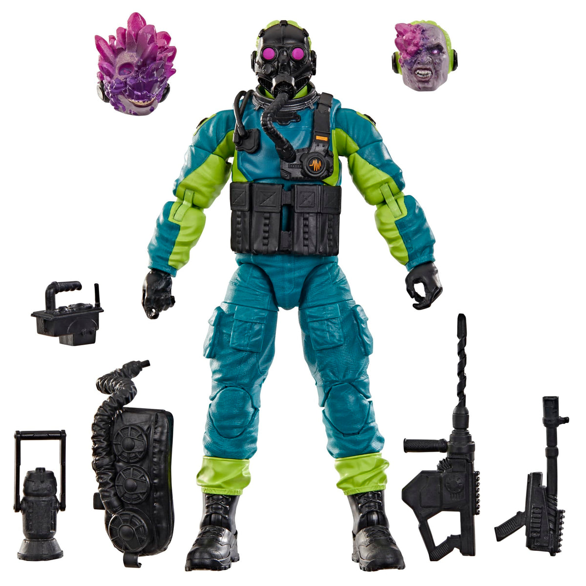 G.I. Joe Mole Rat Stage 2 front view action figure with high poseability