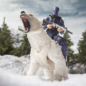 G.I. Joe Polar Bear figure with growling head for dramatic display.