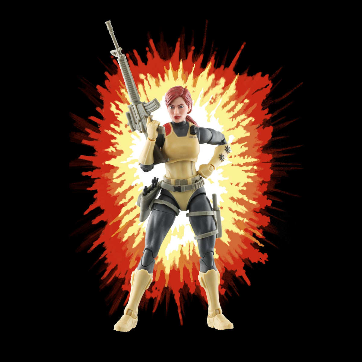 G.I. Joe Scarlett crossbow and bolts ready for action poses