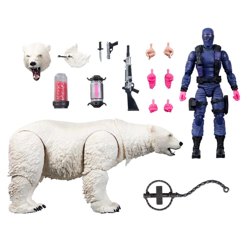 G.I. Joe Snake Eyes figure with premium articulation for dynamic poses.