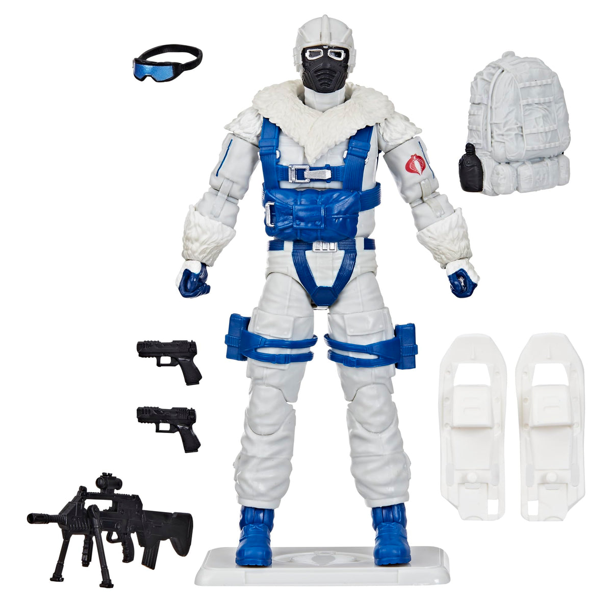 G.I. Joe Snow Serpent front view with premium articulation for dynamic posing.