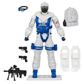 G.I. Joe Snow Serpent front view with premium articulation for dynamic posing.
