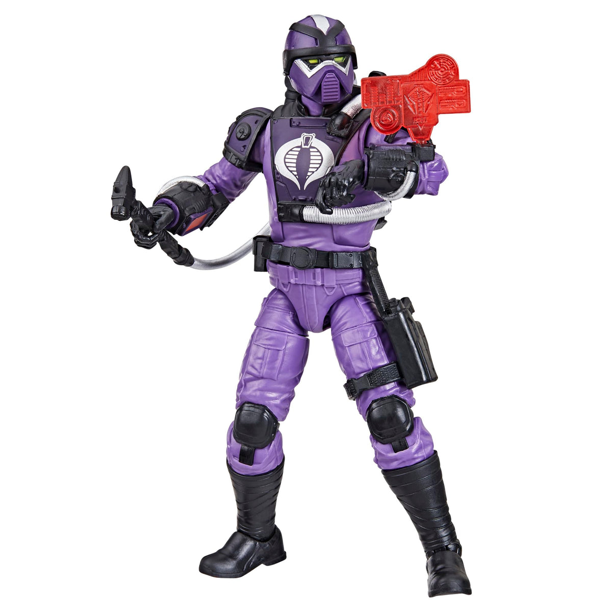 G.I. Joe Techno-Viper open-box display showing figure and gear.
